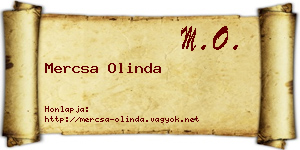 Mercsa Olinda névjegykártya